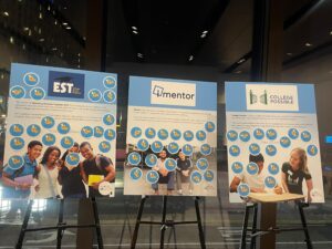  From left to right: posters for three non-profits Another Source donated to during the NASPA conference - Educating Students Together, iMentor, and College Possible.
